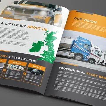 Fleet services brochure spread