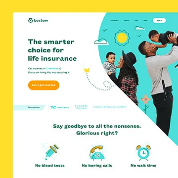 Bestow life insurance website