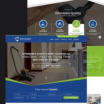 Carpet cleaning website