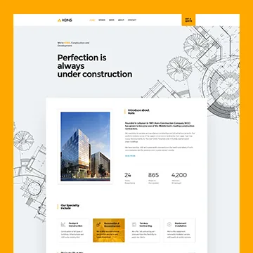 Construction company website